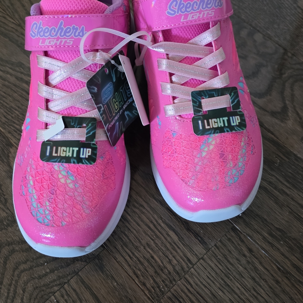 Skechers Kids' Pink Light-Up Shoes